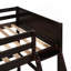 Lit mezzanine simple en bois massif avec échelle-189857669
