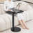 20” Modern Minimalist Raised C-Shaped Iron Metal Sofa Side Table-2114467184