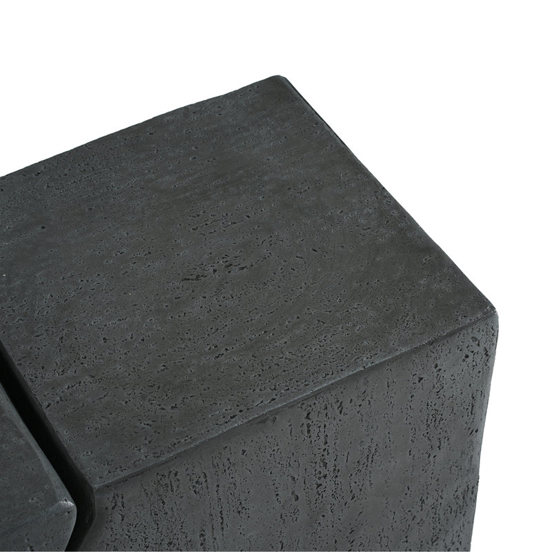 Table d'appoint MGO, ensemble de 2 tables d'appoint rectangulaires d'extérieur, tabourets de jardin décoratifs pour l'extérieur et table d'appoint