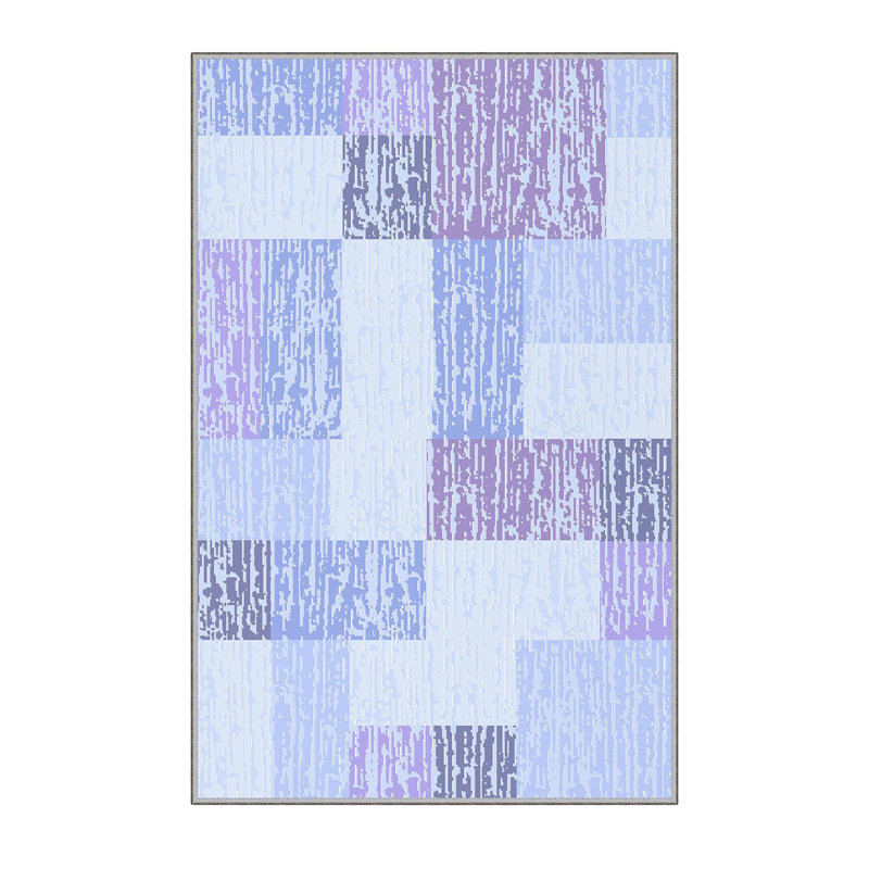 Stylish Hall Carpet, 2.6 x 6.6 Feet, 100% Polyester, 0.3 in Pile Height | Antibacterial, Non-Slip PVC Felt Dot Underside | 3D Digital Print, Machine Washable, Ideal for Entryway & Living Spaces