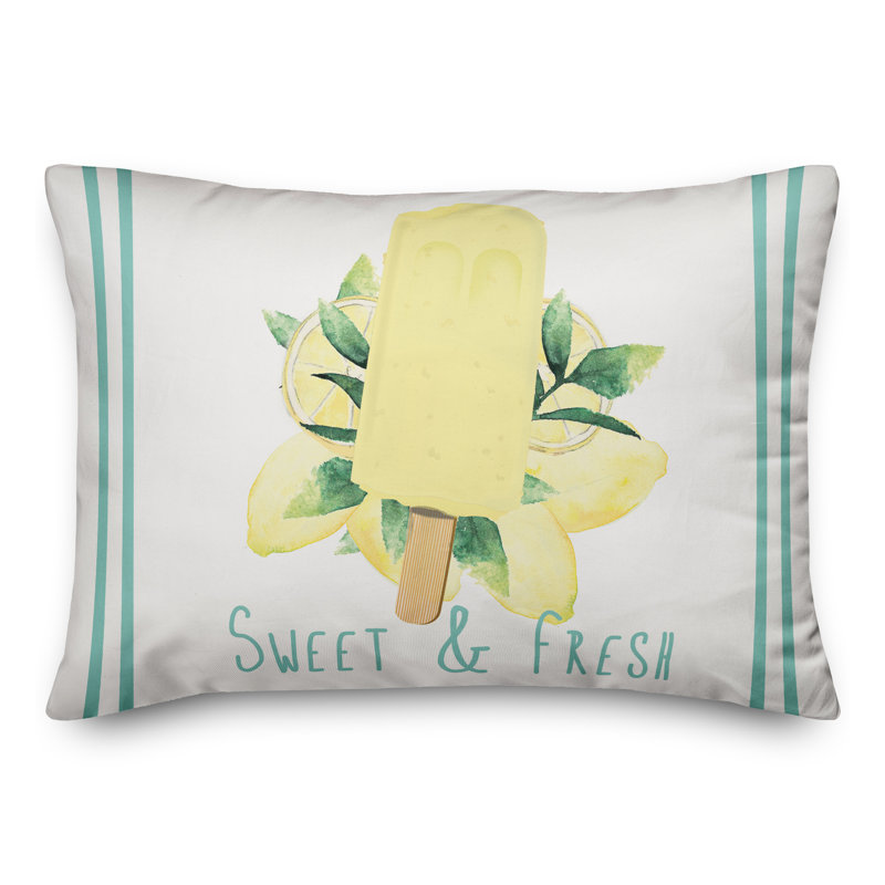  Housse de coussin rectangulaire et insert Lemon Popsicle Sweet Fresh