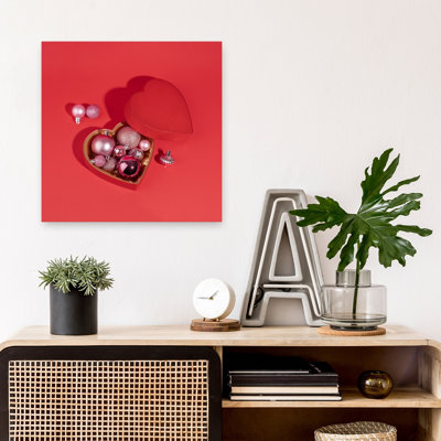 Valentine Heart Ornaments Traditional Wall Art Print