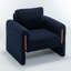 Ensemble de 2 fauteuils rembourrés 35 po avec accoudoirs et base fermée-126170460