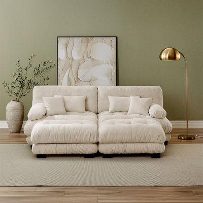 Upholstered 94.4 " Chenille Sofa