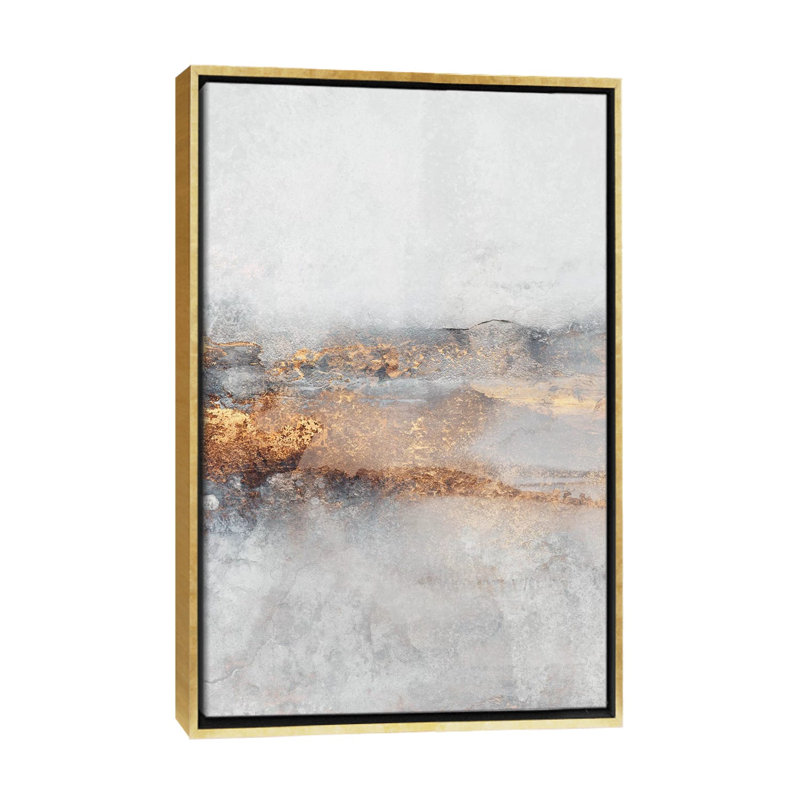 Print, Pas de tapis, H 26 po x l 18 po x P 1,5 po, Toile encadrée d'or