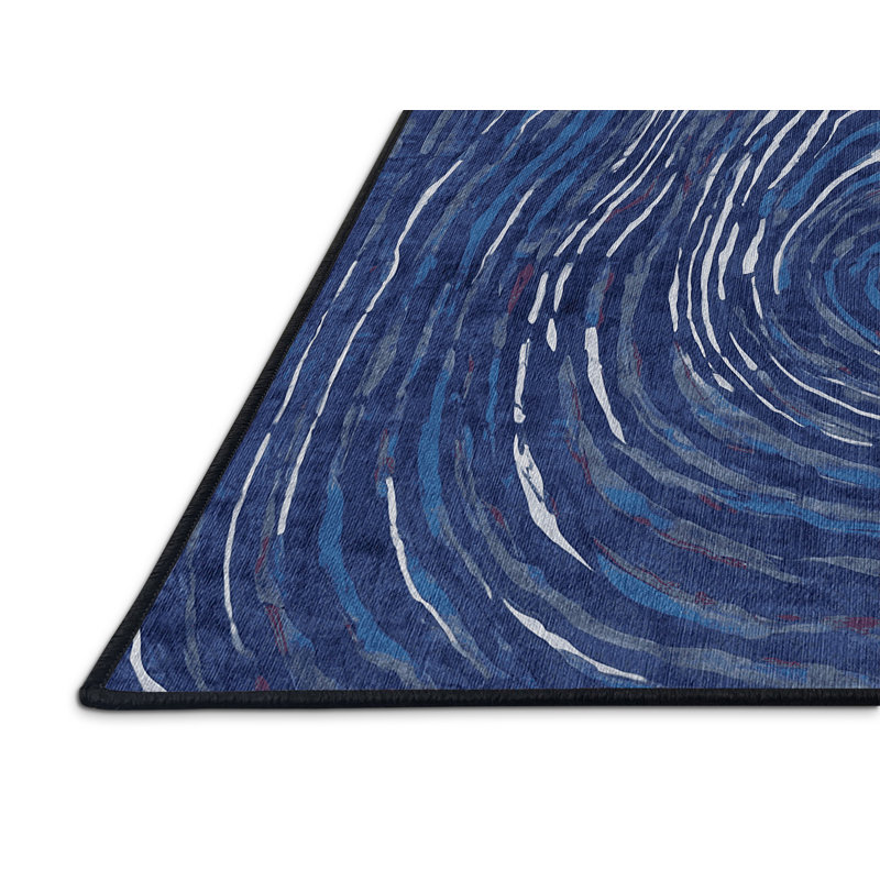 Machine Washable Gray Area Rug, Rectangle 5' x 7'