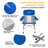  Lightweight Foldable Outdoor Camping Lounger Chair, 2 Pack, Blue/Grey