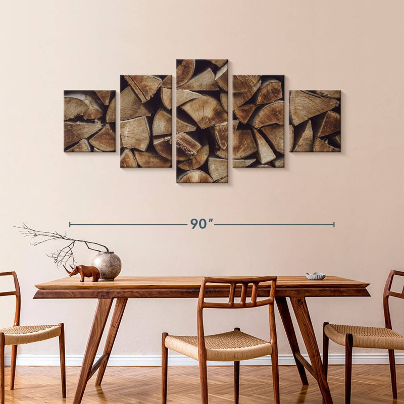 Woodpile For Winter, 42" H x 92" W