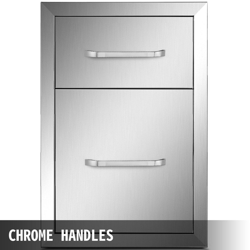 VEVOR 13'' Stainless Steel Outdoor Kitchen Triple Storage Drawers