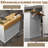 HOMCOM Rolling Kitchen Island With Drop Leaf Wood Breakfast Bar, Farmhouse Kitchen Cart With 2 Drawers, Adjustable Shelves For Dining Room, White-97774490