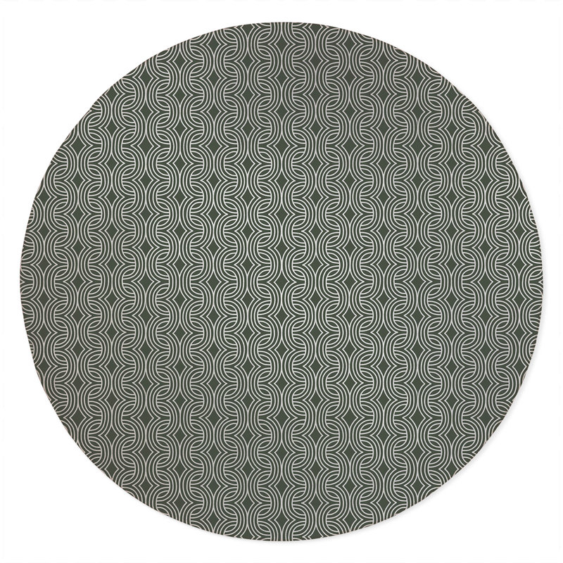 Child Lock Non-Slip Outdoor Rug, Round 5'