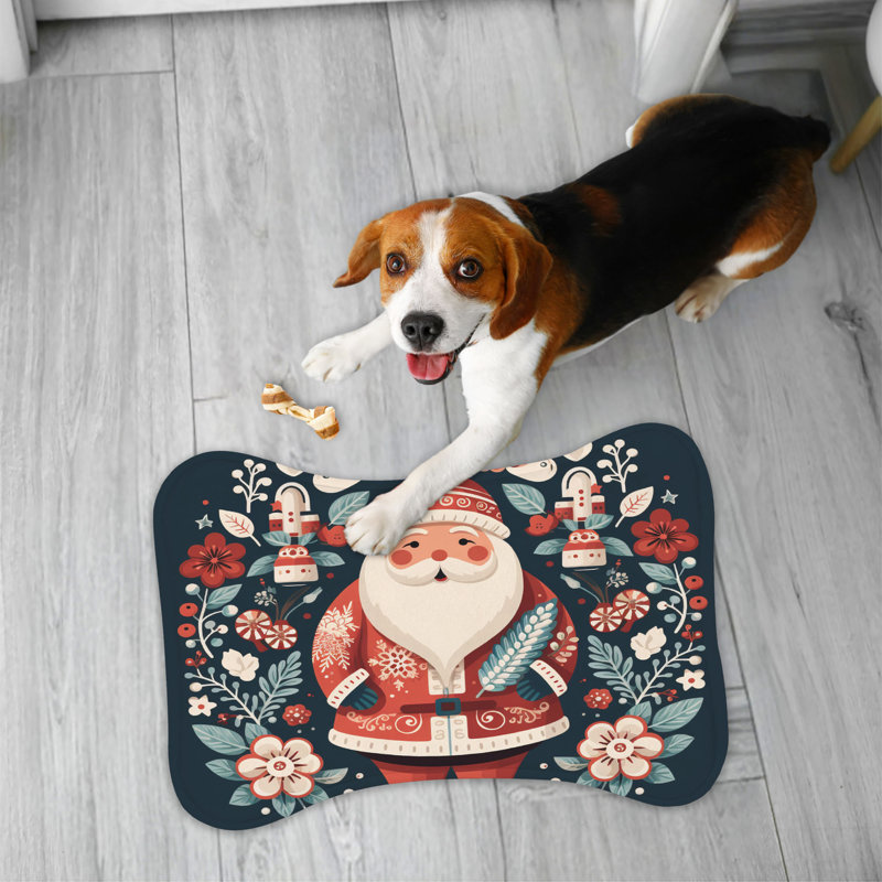 Tapis de Noël en forme d'os scandinave 1 pièce, 18"