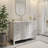 Mandilyn 48" Fully Assembled Single Sink Bathroom Vanity with Engineered Stone Top, Ceramic Sink, Backsplash Included, Soft-close Door Hinges and Drawers, Hand Paint-803823141