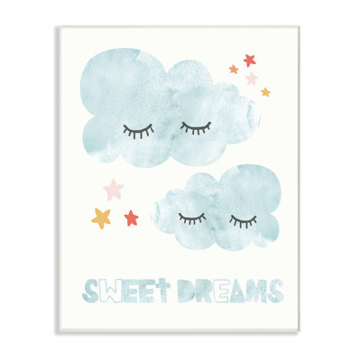 Décoration murale rêves pour enfants doux avec cils Sechrist