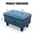 Rectangular Storage Ottoman Bench, Faux Leather Footrest With Hinged Lid, Coffee Table Stool For Living Room, Bedroom, Entryway, Navy Blue-729512018