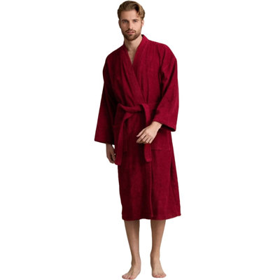 Ladijah Cotton Terry Cloth Gender Neutral Mid-Calf Bathrobe with Pockets