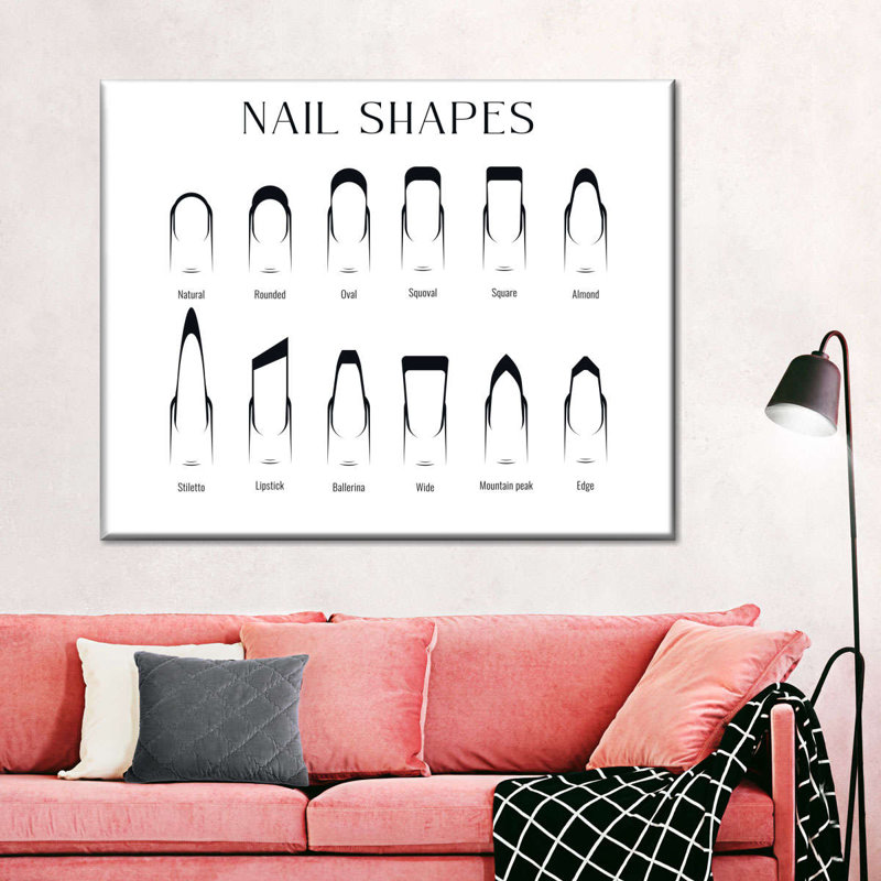Tableau des formes des ongles, H 8 po x l 10 po x P 1 po
