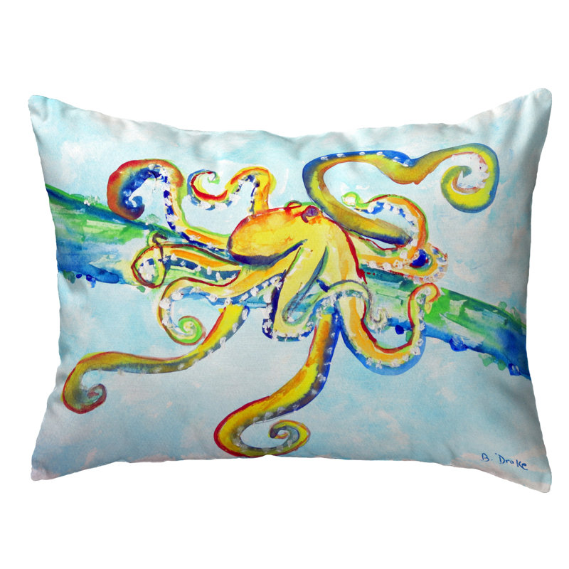  Housse et insert de coussin rectangulaire d'extérieur Crazy Octopus