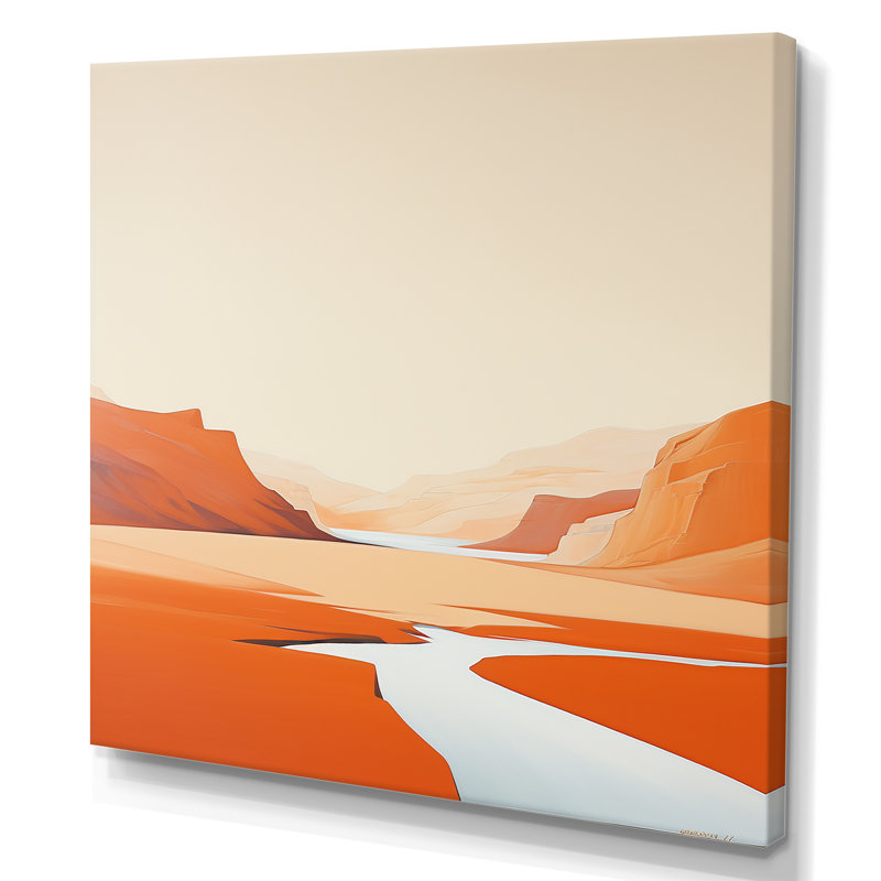 «Brown Minimalisme Canyon Calm II», reproduction sur toile, Toile tendue, H 24 po x l 24 po x P 1 po