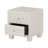 Velvet Nightstand with Crystal Handles, Button-Tufted Upholstered Bedside Table with Two Storage Compartments-1539776042