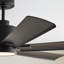 Generation Lighting Fan Teasley Indoor Ceiling Fan with Threaded Downrod, Midnight Black ABS blades and Handheld Remote