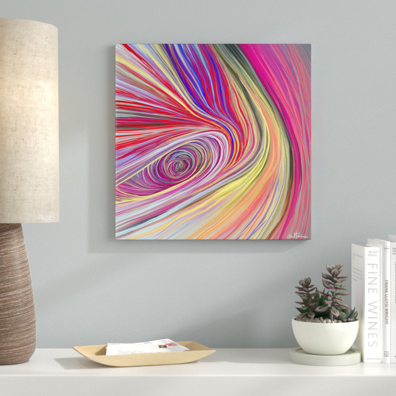 « pure abstract bis », impression sur toile tendue, H 26 po x l 26 po x P 1,5 po, Pas de tapis, Toile tendue