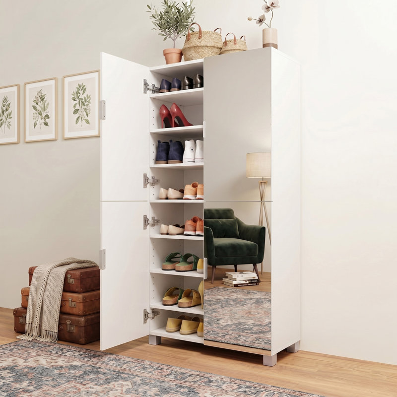Armoire de rangement à chaussures Modern Modern, Blanc
