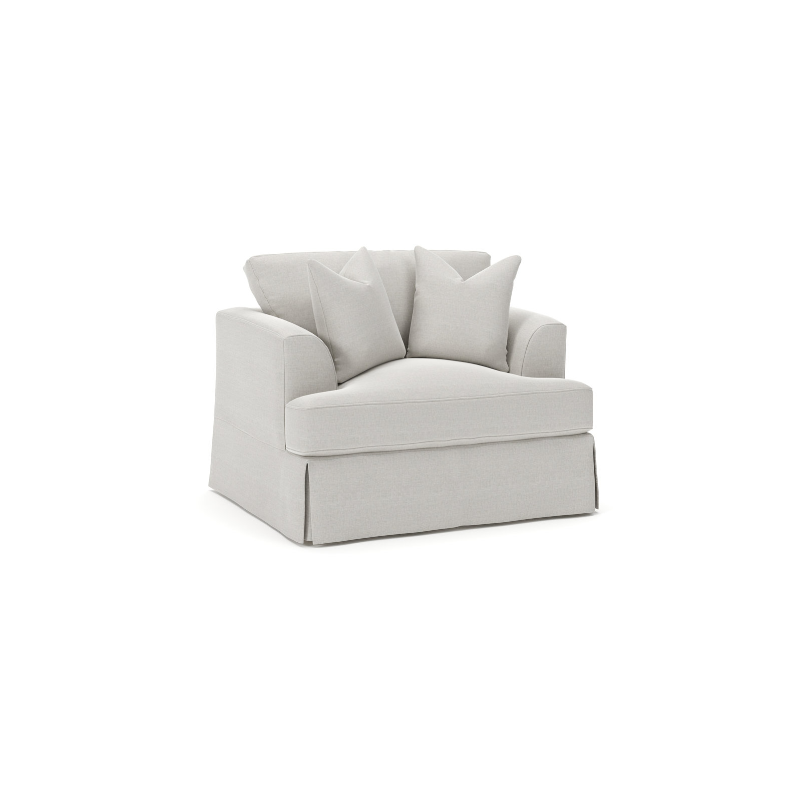 Lucia Upholstered Armchair, Drusky Ivory Sustain® Basketweave