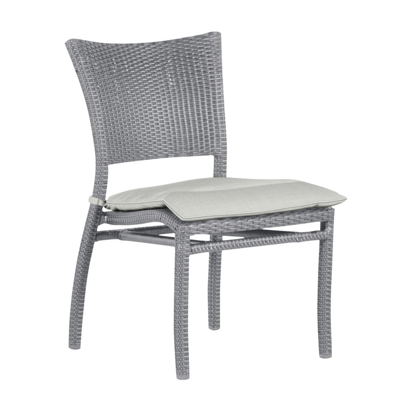 Chaise d'appoint tissée Skye - Huître, Huître, Welt, Argent Vérone