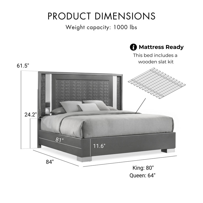 Rivington Platform Bed, King