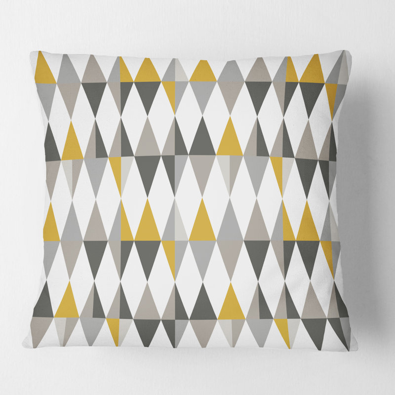 Coussin Diamond, Gris, 18 po x 18 po