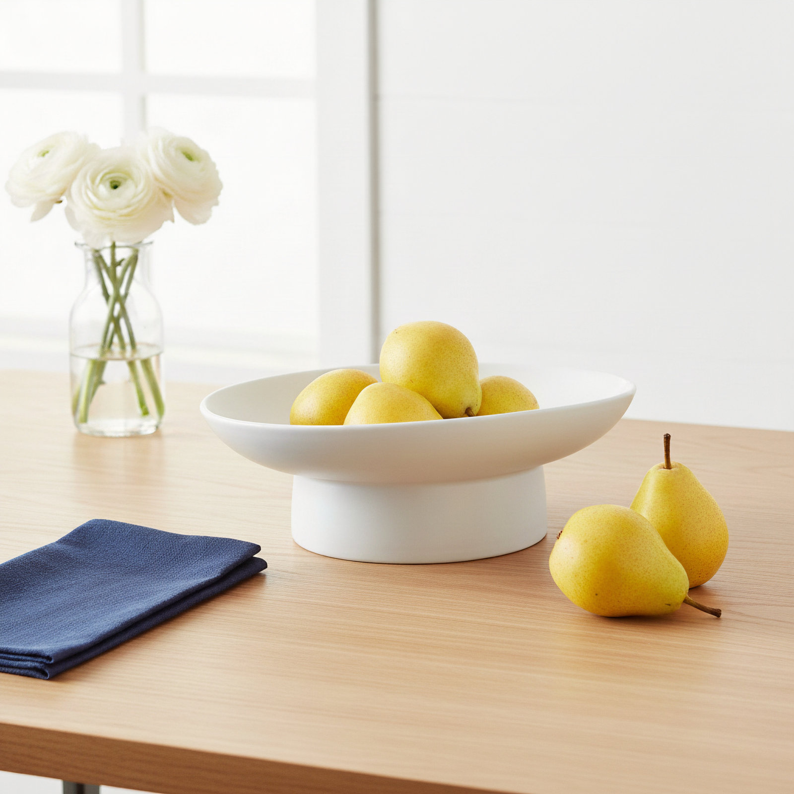 Mable Stoneware Decorative Bowl 1, White