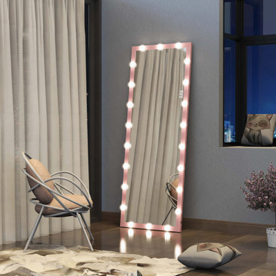 Miroir pleine longueur 62,6 pouces avec lumières, 3 modes de couleur et commande tactile