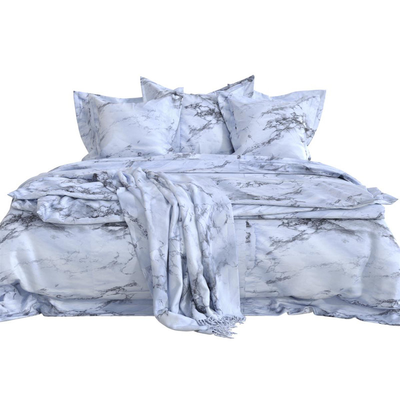 Luczak Grey 100% Microfibre Duvet Cover Set