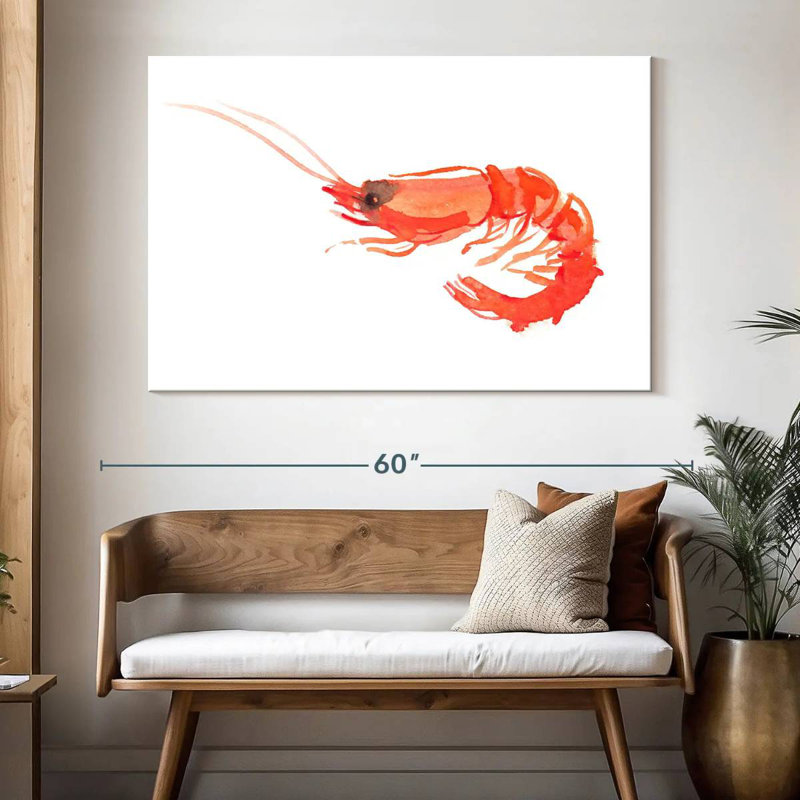 Brampt Orange Shrimp, 34" H x 51" W