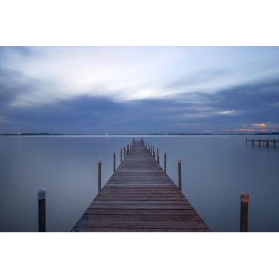 Lake Mendota Pier, Madison, Wisconsin - impression sur toile tendue