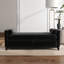 Banc de rangement en sherpa avec pieds en bois massif et traversins pour le salon de la chambre à coucher - noir-131236196