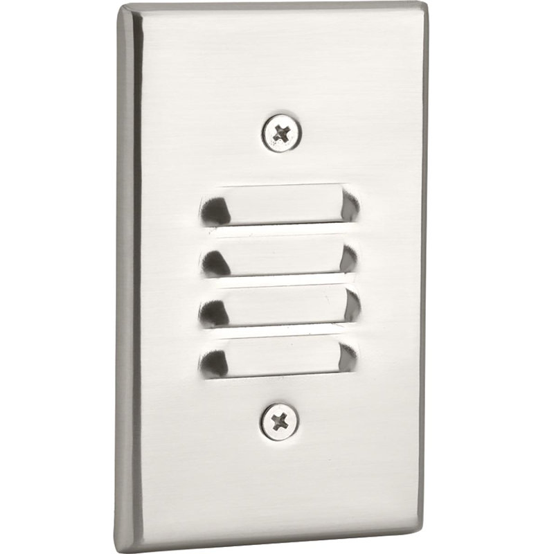 Brushed Nickel LED Indoor Louvered Step Light