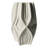 Valencia Sculpted Textured Stoneware Vase With Geometric Curves In Modern Matte Finish-2027376350