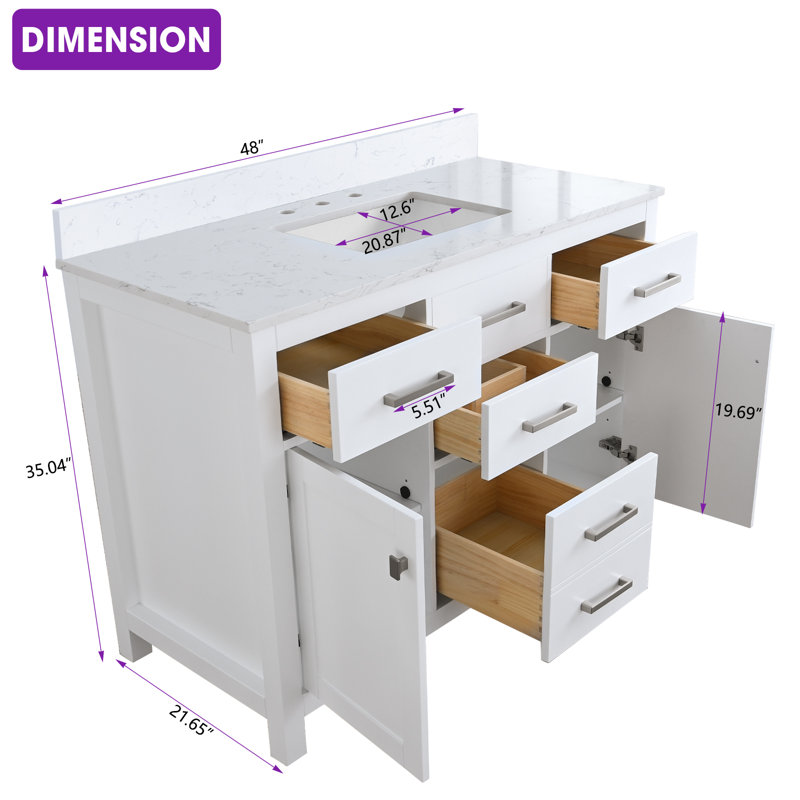 48 Inch Bathroom Vanity With Single Sink