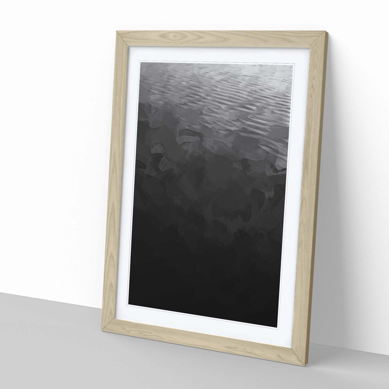 Calm of the Ocean in Abstract - Picture Frame Painting Print, Oak Framed, 65cm H x 48cm W x 2cm D