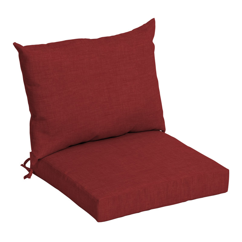 Coussin de chaise d'extérieur 4 po ARDEN, Rubis de couleur unie