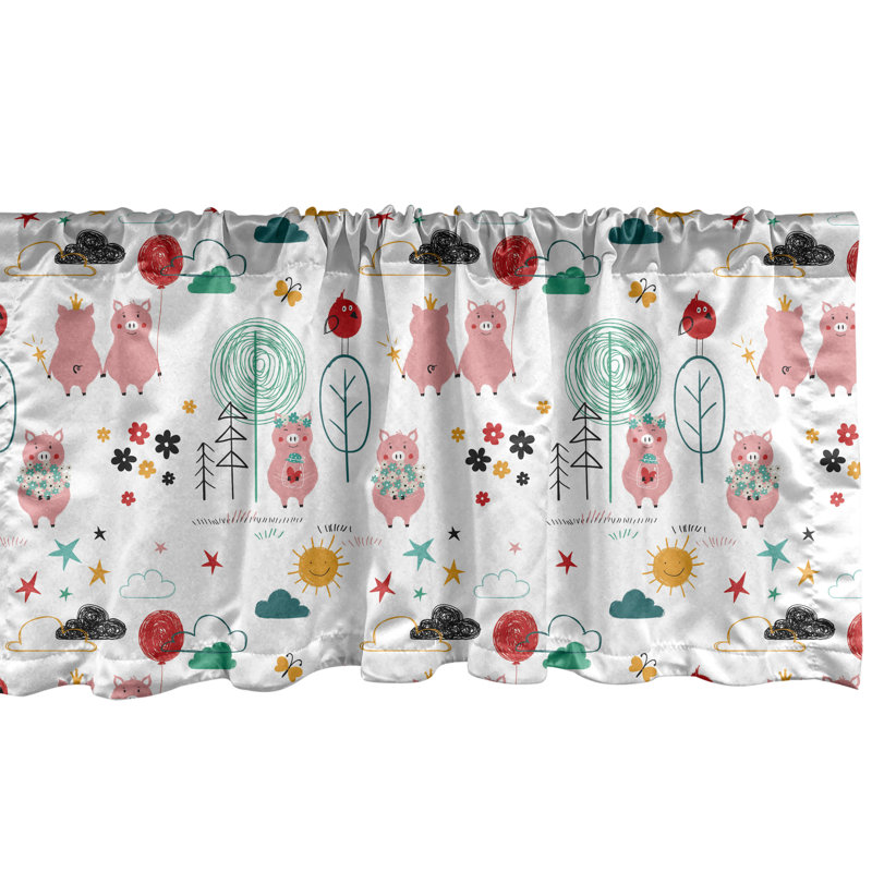 Multicolore cantonnière Ambesonne, L 54 po x L 12 po