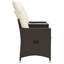 Canapé de jardin inclinable Vidaxl - brun-116119958-116119959