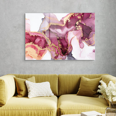 Peinture élégante en verre trempé de 11,8 po x 17,7 po | 100% verre trempé, épaisseur: 0,16 pouce | Superbe art mural pour la décoration intérieure, durable et facile à nettoyer, parfait pour les espaces de salon et de bureau