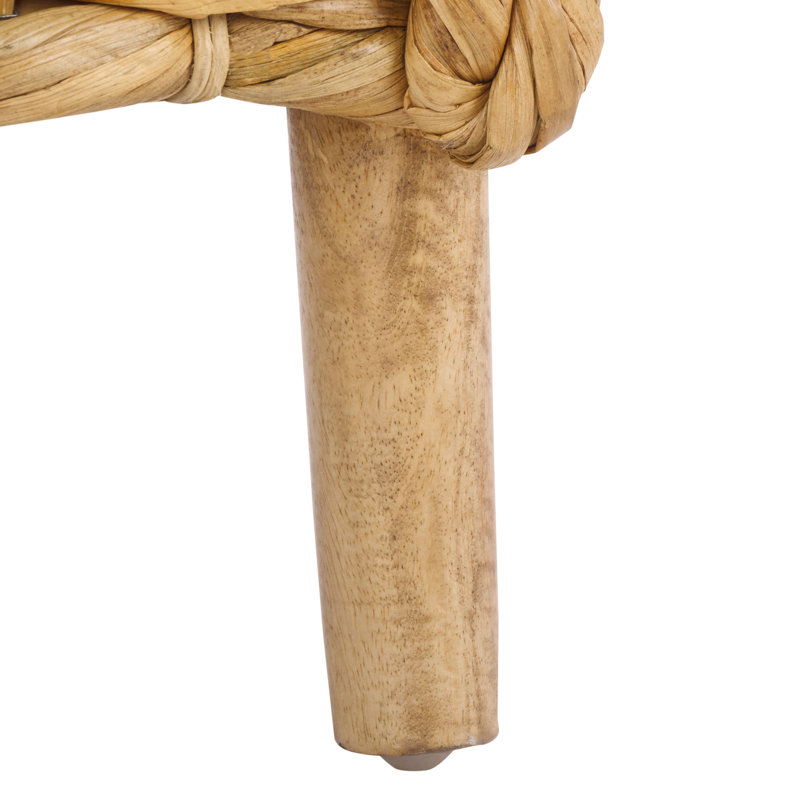 Chaise d'appoint avec coussin Purrl Hyacinth, Naturel