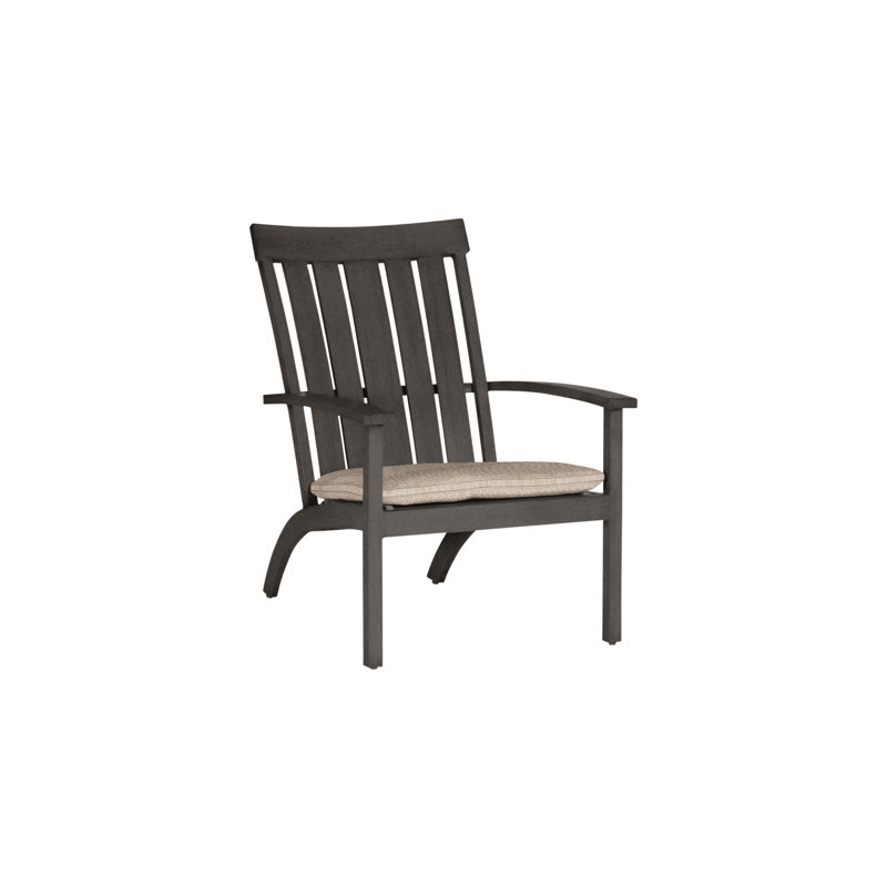 Club Aluminum Adirondack Chair, Welt, Intermix Indigo, Oak