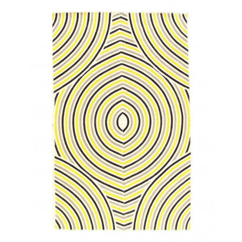 Geometric Area Rug in Yellow