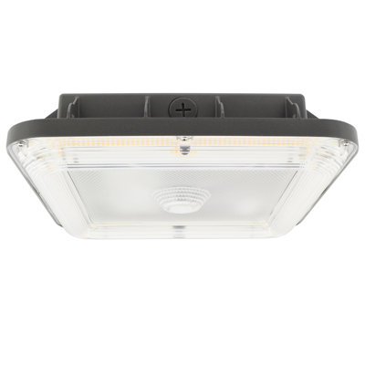 Luxrite Slim LED Garage Canopy Light, 3CCT, Selectable 60/80/100W, Up to 12000LM, 155° Beam, IP65 Waterproof, 120-277V, Dimmable, UL Listed, DLC