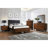 Contemporary Bedroom King Dark Walnut Panel Bed With Elevated Frame And Structured Design, 52.82 Inches High Unit For Bedroom, Featuring Upholstery Clean Modern Look, Product-1544948422